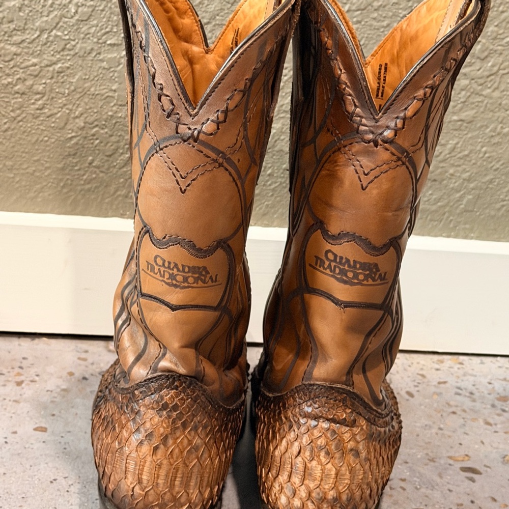 Genuine Leather Python Western Boots - image 2
